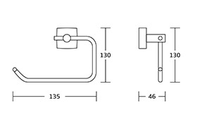 18100 Square Base China Wholesale Zinc Alloy Chrome Plated Wall Mounted Bath Hardware Set