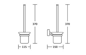 18100 Square Base China Wholesale Zinc Alloy Chrome Plated Wall Mounted Bath Hardware Set