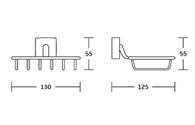 18100 Square Base China Wholesale Zinc Alloy Chrome Plated Wall Mounted Bath Hardware Set