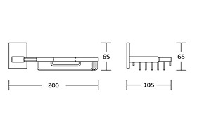 18800 Mexico Style Wall Mounted Brass Chrome Plating Bathroom Accessories Set