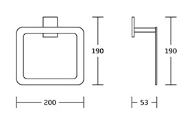 18800 Mexico Style Wall Mounted Brass Chrome Plating Bathroom Accessories Set