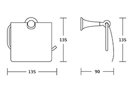  19500 Wall Mounted Brass Chrome Bathroom Accessories Set