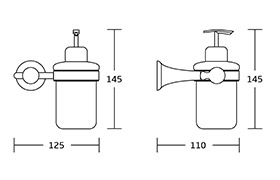  19500 Wall Mounted Brass Chrome Bathroom Accessories Set