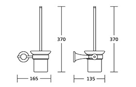  19500 Wall Mounted Brass Chrome Bathroom Accessories Set