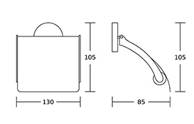 20300 Simple Round Base Bathroom Design Zinc Alloy Chrome Bath Accessory