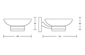 20300 Simple Round Base Bathroom Design Zinc Alloy Chrome Bath Accessory