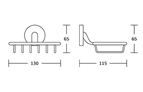 20300 Simple Round Base Bathroom Design Zinc Alloy Chrome Bath Accessory