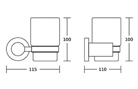 50100 Simple Design Luxury Chrome Finishing For Bathroom Accessories Fitting Set