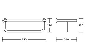 50100 Simple Design Luxury Chrome Finishing For Bathroom Accessories Fitting Set