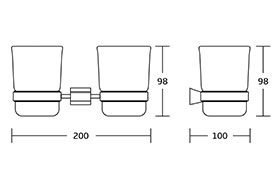 50600 Chrome New Design Square With Zinc Material Bath Bathroom Accessories Set