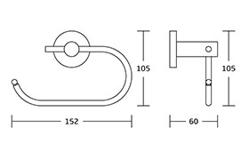 50700 Popular Simple Design Round Base Zinc Alloy Bath Hardware Set