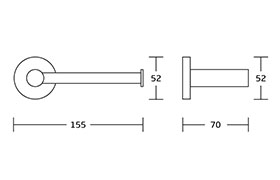 50700 Popular Simple Design Round Base Zinc Alloy Bath Hardware Set