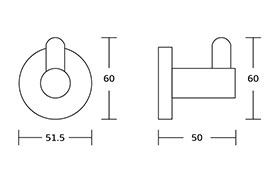 50700 Popular Simple Design Round Base Zinc Alloy Bath Hardware Set