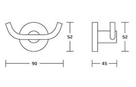 50700 Popular Simple Design Round Base Zinc Alloy Bath Hardware Set