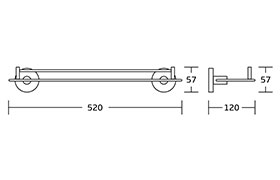 50700 Popular Simple Design Round Base Zinc Alloy Bath Hardware Set