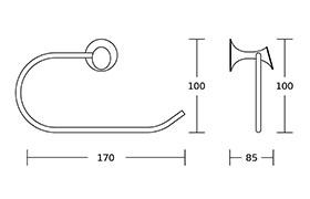 51100 Contemporary High Quality Zinc Chrome Finishing Bathroom Sanitary Items Wall Mounted Bath Hardware Set