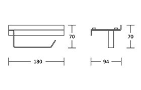 6629 WT-6629 Toilet Paper & Roll Holder