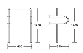 7W019 Urinal Handrail