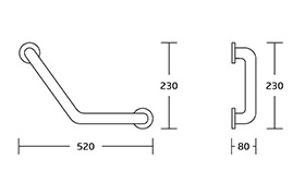 7W037 135° Handrail