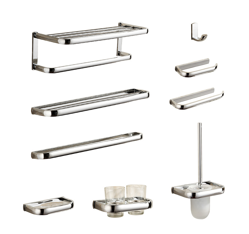 81300 Fancy Design Elegant Brass Chrome Finishing Bathroom Accessories Set