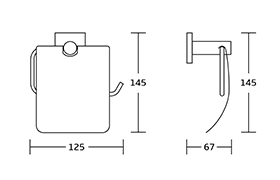 81800 Germany Wall Mounted Stainless Steel Square Bathroom Accessories Set