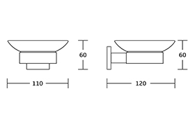 81800 Germany Wall Mounted Stainless Steel Square Bathroom Accessories Set