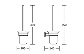 81800 Germany Wall Mounted Stainless Steel Square Bathroom Accessories Set