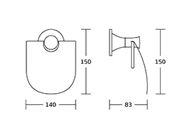 85700 ORB Round Base Design Wall Mounted Brass Bathroom Accessories Set