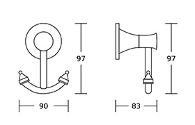 85700 ORB Round Base Design Wall Mounted Brass Bathroom Accessories Set