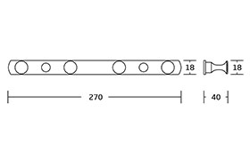 Towel Wall Rack Moder 5 Hooks