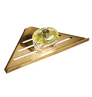 935 Germany Wall Mounted Zinc Alloy Gold Plating Square Bathroom Accessories Set