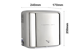 Stainless steel commercial induction hand dryer
