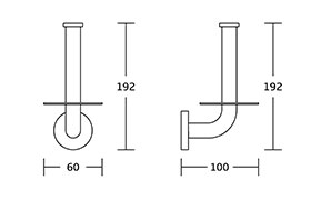 Vertical paper towel holder