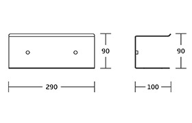 WT-1192-B Bathroom Shelf