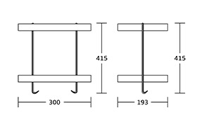 WT-1827 Single Corner Basket