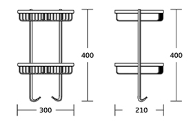 WT-34512 Bathroom Accessories Corner Storage Basket Hanger