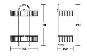 WT-345D Bathroom Corner Basket