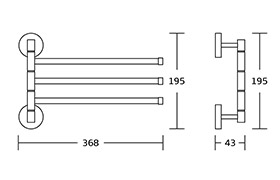 WT-3923 Swivel Towel Bar