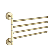 WT-3924 Germany Wall Mounted Zinc Alloy Gold Plating Square Bathroom Accessories Set