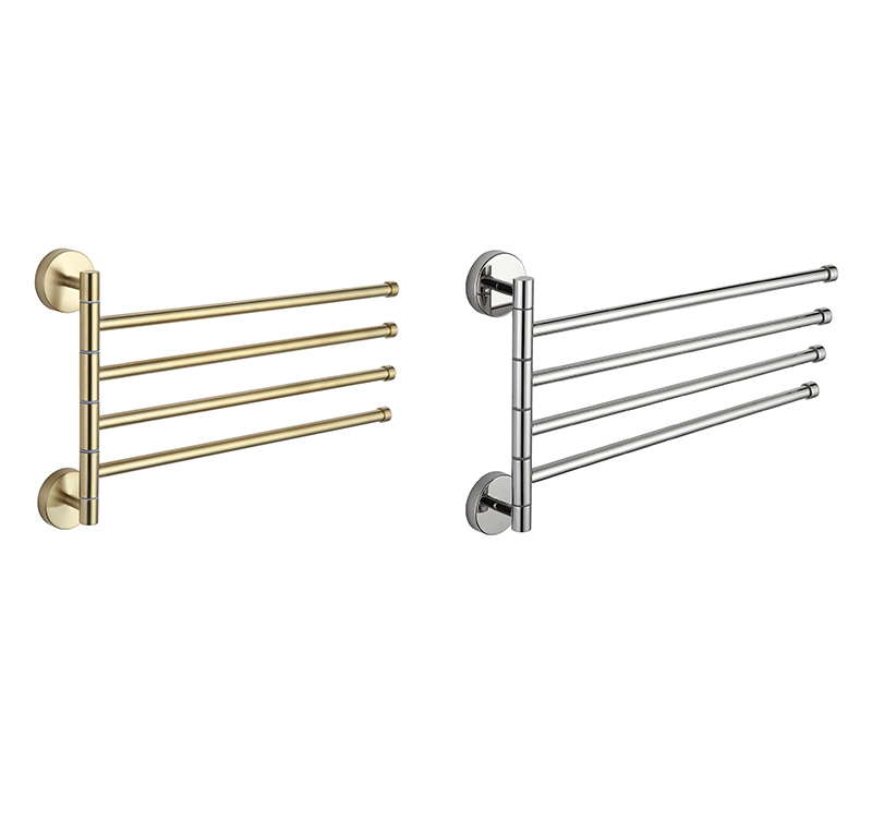 WT-3924 Germany Wall Mounted Zinc Alloy Gold Plating Square Bathroom Accessories Set