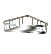 WT-506 Brass Material Chrome Wall Mounted Bathroom Shower Cosmetic Caddy Corner Basket Shelf