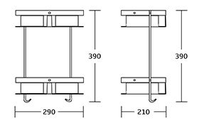 Corner Basket Size