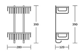 WT-526 Modern Bathroom Accessories Wall Mounted Corner Basket