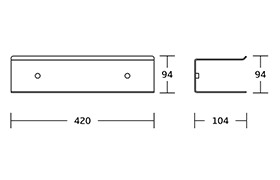 WT-553-B(40) Bathroom Shelf