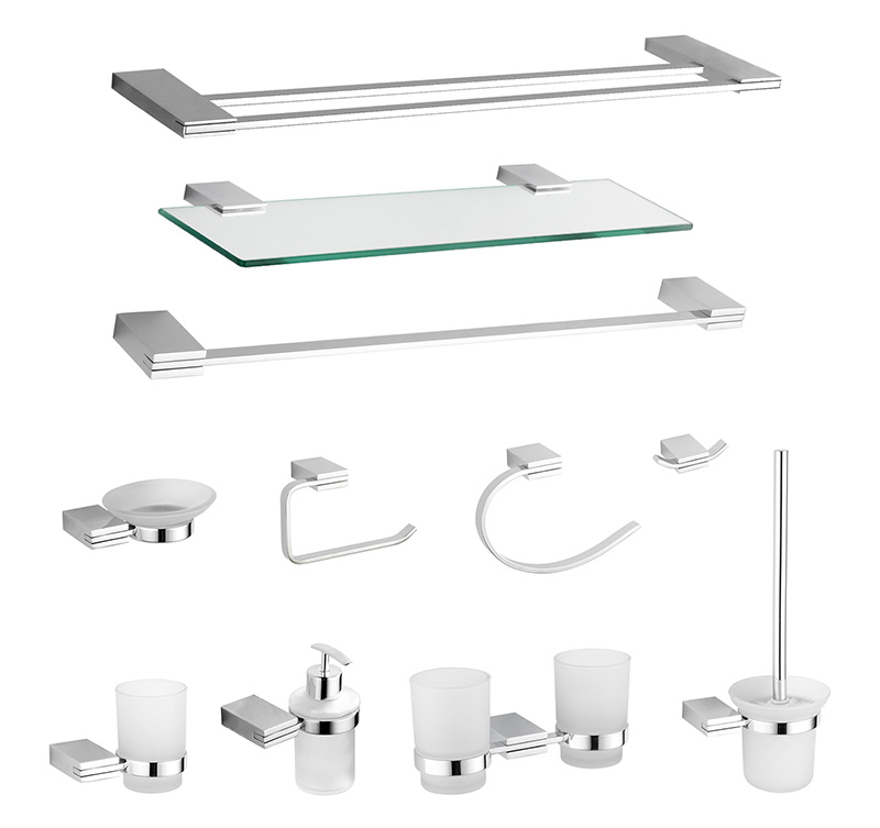 12000 Fancy Design Multi-purpose Zinc Chrome Finishing Bathroom Accessories Set