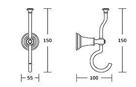 12200 Chess Type Zinc Chrome Finishing Bathroom Accessories Set