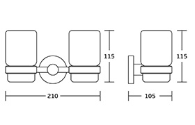 12800 Round Base Zinc Alloy Chrome Finishing Bathroom Accessories Wall Mounted Bath Hardware Set