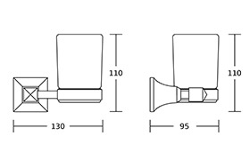 17300 Solid Base High Quality Chrome Zinc Bath Hardware Set