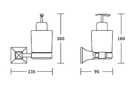 17300 Solid Base High Quality Chrome Zinc Bath Hardware Set