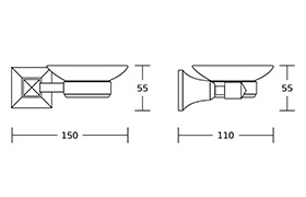 17300 Solid Base High Quality Chrome Zinc Bath Hardware Set